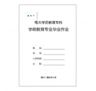 专科学前教育毕业综合大